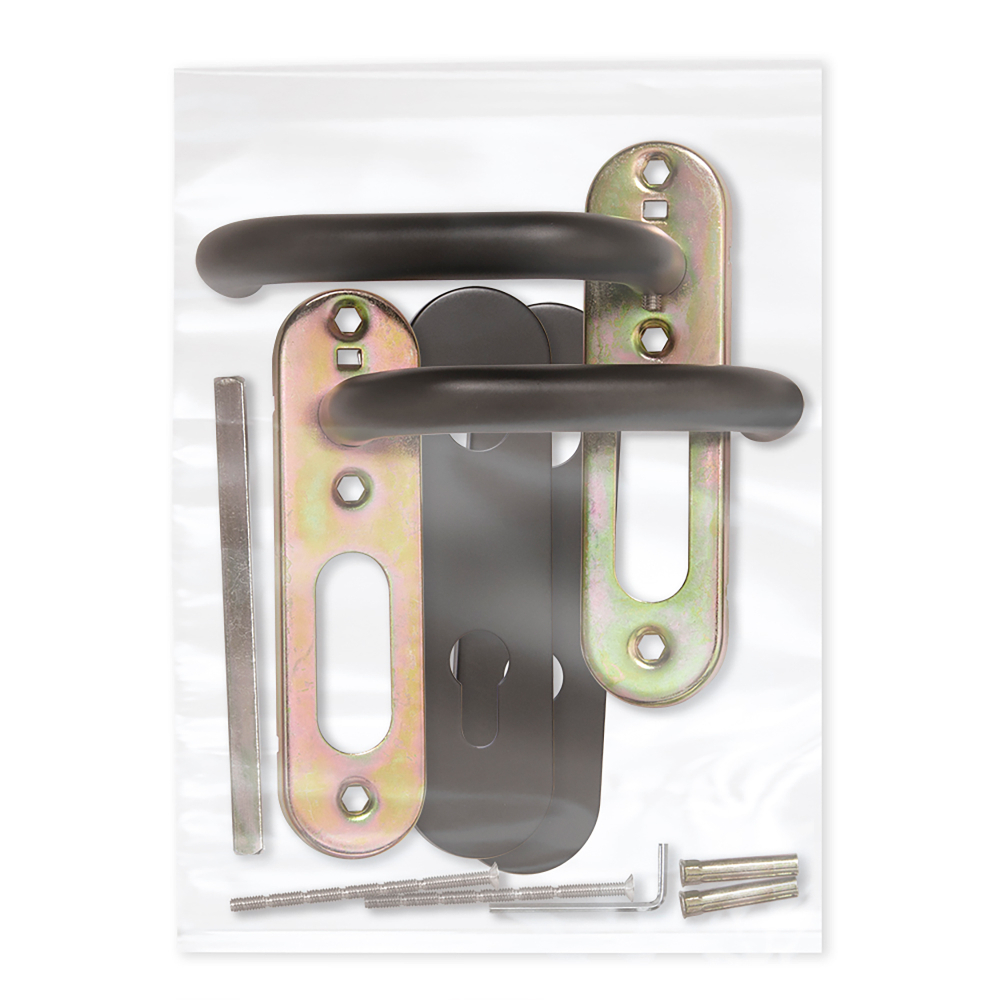 Ручка дверная FP.DH72.0433 SS 201 BLACK с пружиной, нержавейка 201, черный, квадрат 9x140 мм