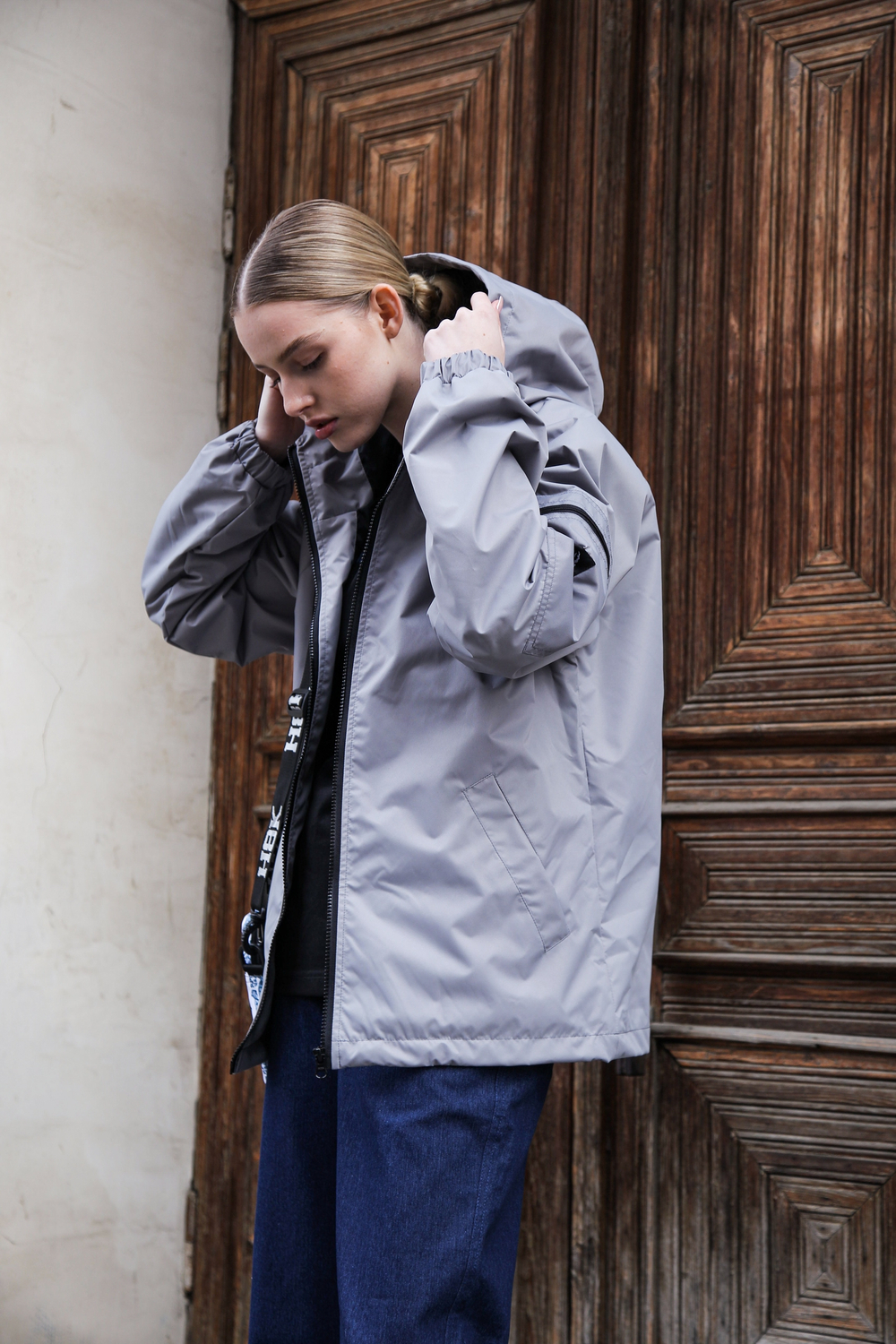 Ветровка HOOK "Лого" Серый Лайт