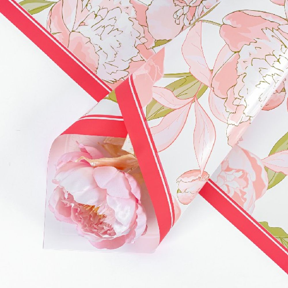 ЛИСТ "Пионы" 57*57см Белая/20шт