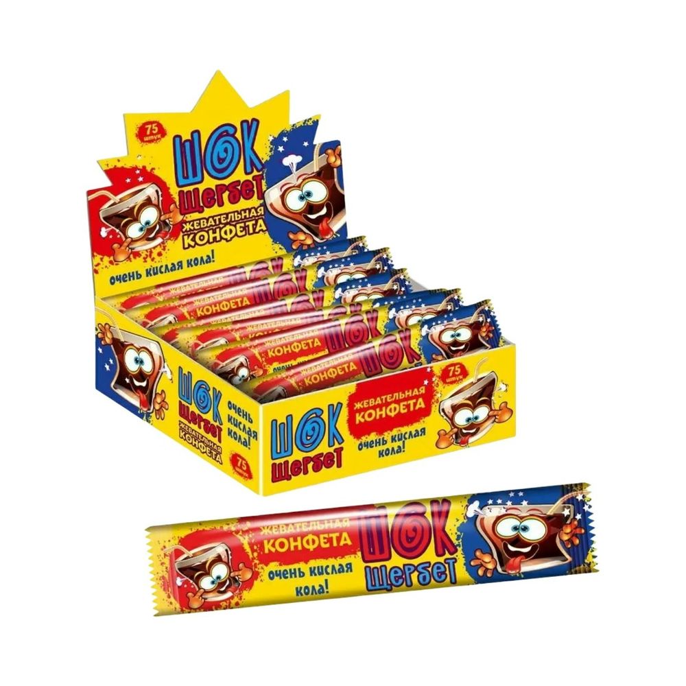 Жевательная конфета "Шок щербет кола" 20гр