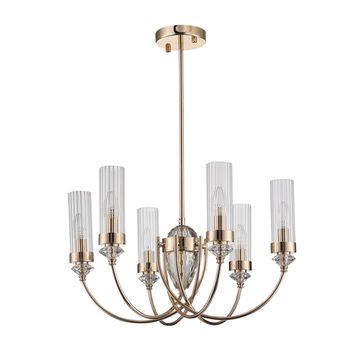 SL1402.203.06 Люстра подвесная ST-Luce Латунь/Прозрачный  E14*6 40W Elegra