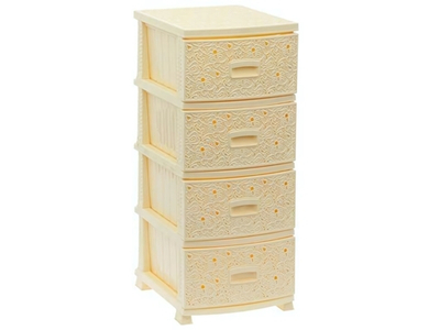 Комод 4-х секционный "Ажур" слоновая кость