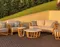 Комплект уличной мебели Woodland из массива эвкалипта, диван, 2 кресла, столик