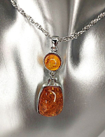 Элегантный комплект бижутерии с бижутерной смолой с янтарным оттенком  «Янтарное сияние» – Готовый образ в одном наборе!