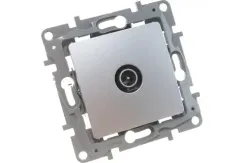 Розетка TV Legrand Etika оконечная алюминий 25625