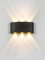 Настенный светильник, Светильник уличный LED 3000K, 6 Вт, черный