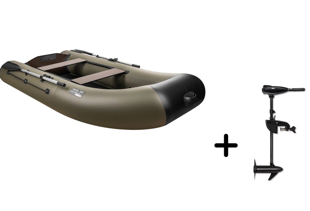 Поход 290T хаки + BST 36 L (комплект лодка + электромотор)