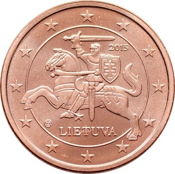 5 евроцентов 2015 Литва (5 euro cent)