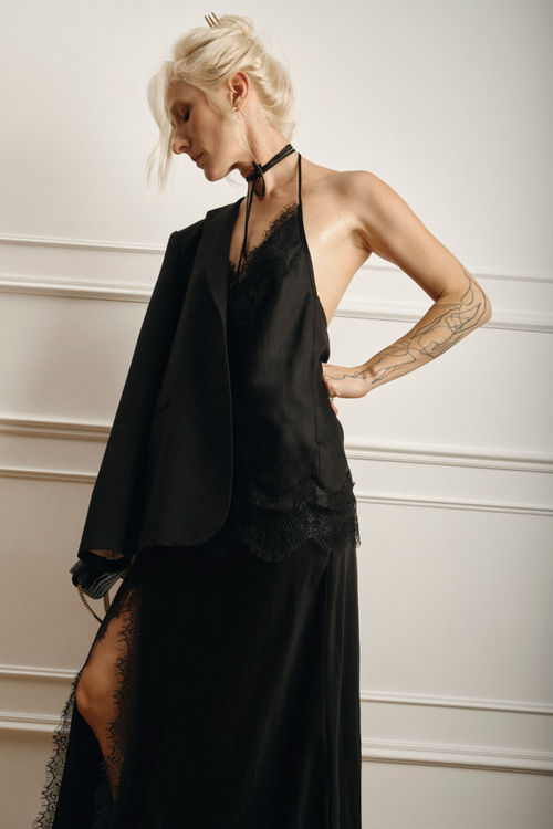 Топ с кружевом bk