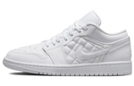 Кроссовки Jordan Air Jordan 1 Low Quilted "Triple White" (Женская размерная сетка)