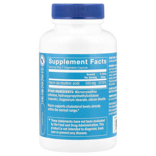 The Vitamin Shoppe, Ниацин, 500 мг, 100 растительных капсул
