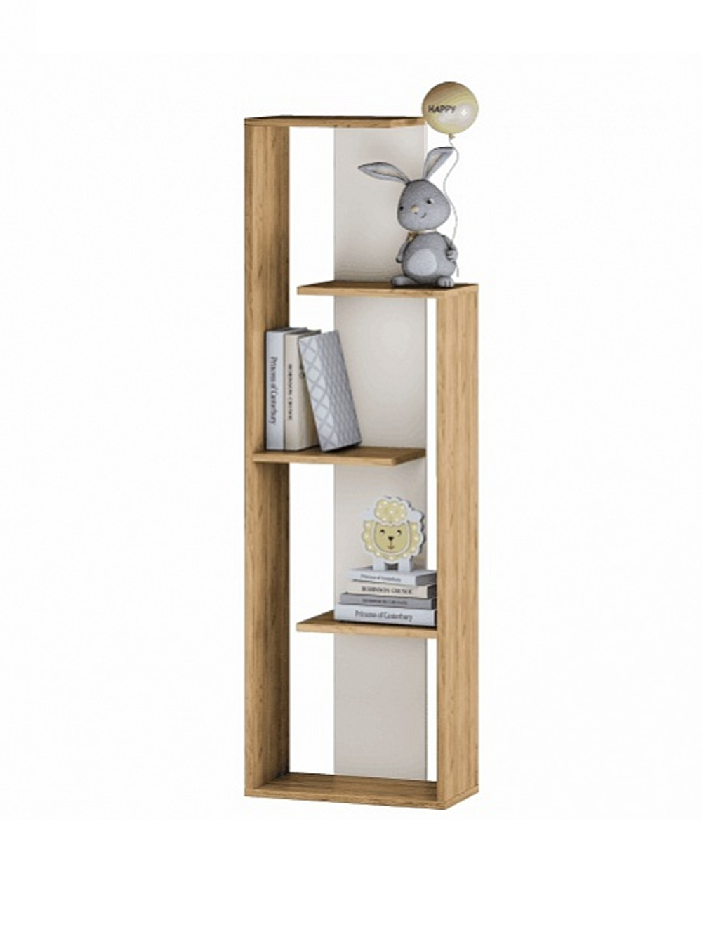 Стеллаж Бейсик 1 крафт/белый