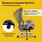 Кресло BRABIX PREMIUM "Evolution ER-700", подножка, слайдер, синхромеханизм, сетка, серое, 532948