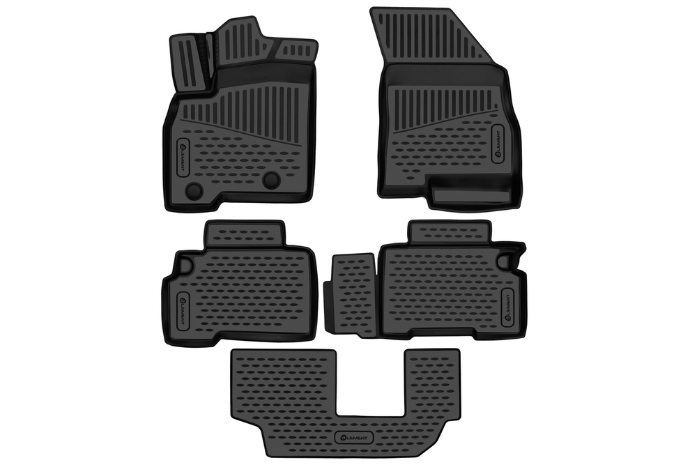 Коврики в салон для CHERY TIGGO 8 Pro E+ 2023 - 5шт. (полиуретан) ELEMENT3DAN0576210K