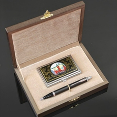 Набор "Москва" №1 визитница персональная, ручка