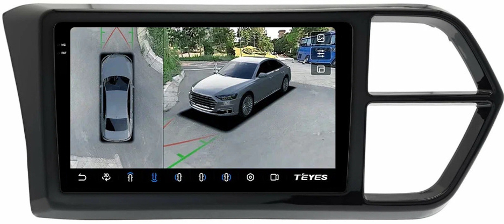 Магнитола для Jetta VS5, VS7 2022+ - Teyes CC3-2K-360 на Android 10, 2K QLED, 6Гб+128Гб, CarPlay, 4G SIM-слот, 4 камеры в комплекте