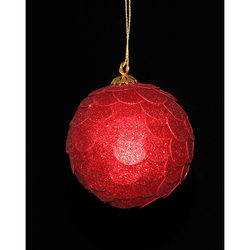 Шар новогодний декоративный paper ball, красный