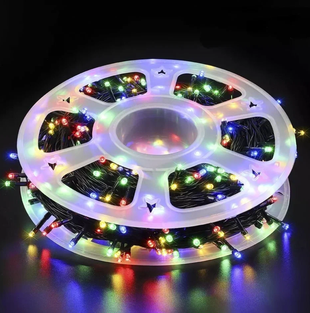 Гирлянда уличная LED50М "Кристаллы" Цветные (катушка)