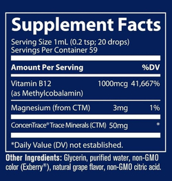 Trace Minerals Liquid Ionic Vitamin B12 1000 mcg , Б12 Метилкобаламин
