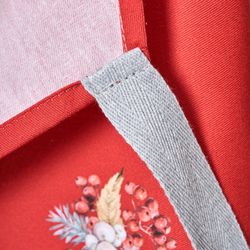 ФАРТУК "МОРОЗКО. СНЕГИРИ",60Х70СМ ,100% ХЛОПОК,ТВИЛ