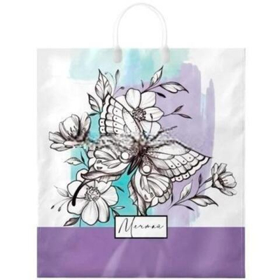 Пакет с пластиковой ручкой ПВД 40х44 (100 мкм) "Зазеркалье" лам. (10/100 шт.) Интерпак