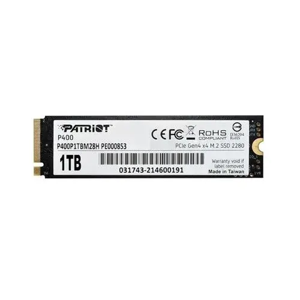Твердотельный накопитель SSD 1 Tb M.2 PCIe Patriot P400 P400P1TBM28H, R5000/W4800