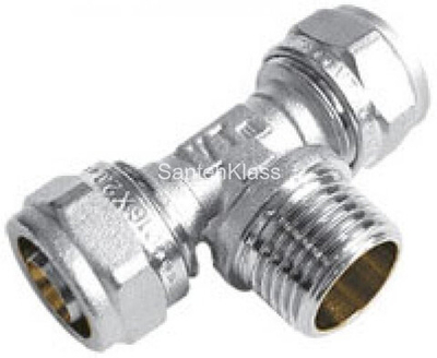 Тройник обжимной 20*1/2нар.*20 мм VALTEC