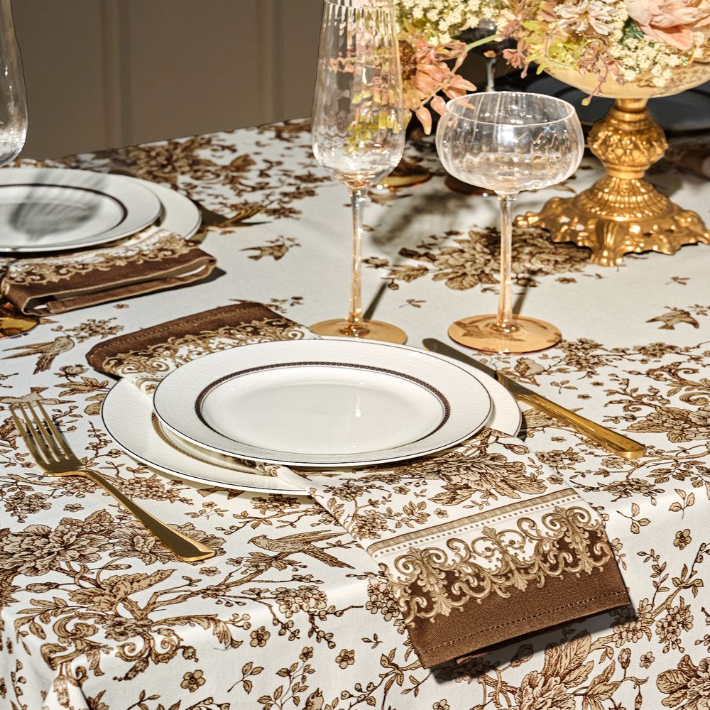 НАБОР САЛФЕТОК ИЗ 2-Х ШТ "ROYAL GARDEN",40Х40СМ, 100% ХЛОПОК ,БЕЖЕВЫЙ ,ТВИЛ