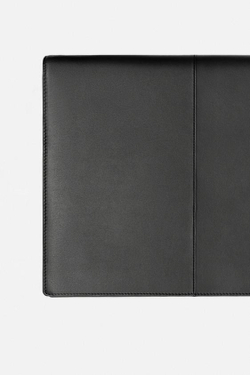 ZARA КОЖАНЫЙ КЛАТЧ, ЧЕРНЫЙ