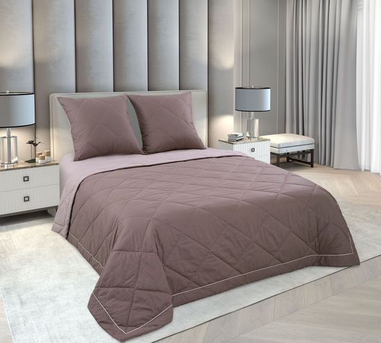 Евро комплект для сна с одеялом Шоколадное мороженое перкаль