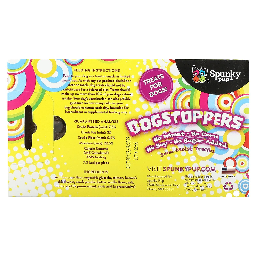 Spunky Pup, DogStoppers, лакомства для собак, лосось, 142 г (5 унций)