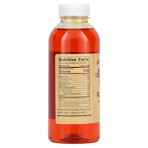 Amish Country Popcorn, Buttery Popcorn Oil, масло канолы, 472 мл (16 жидк. унц.)