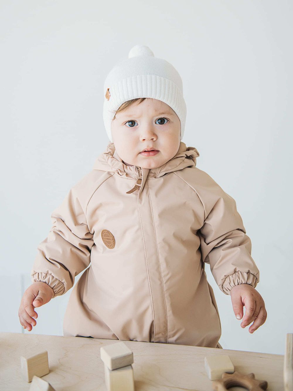 Шапка хлопковая однослойная "Молоко" на завязках 0+