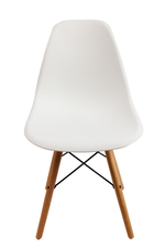 Стул пластик на деревянных ножках (белый)