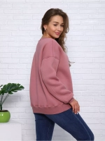 Свитшот утепленный оверсайз базовый