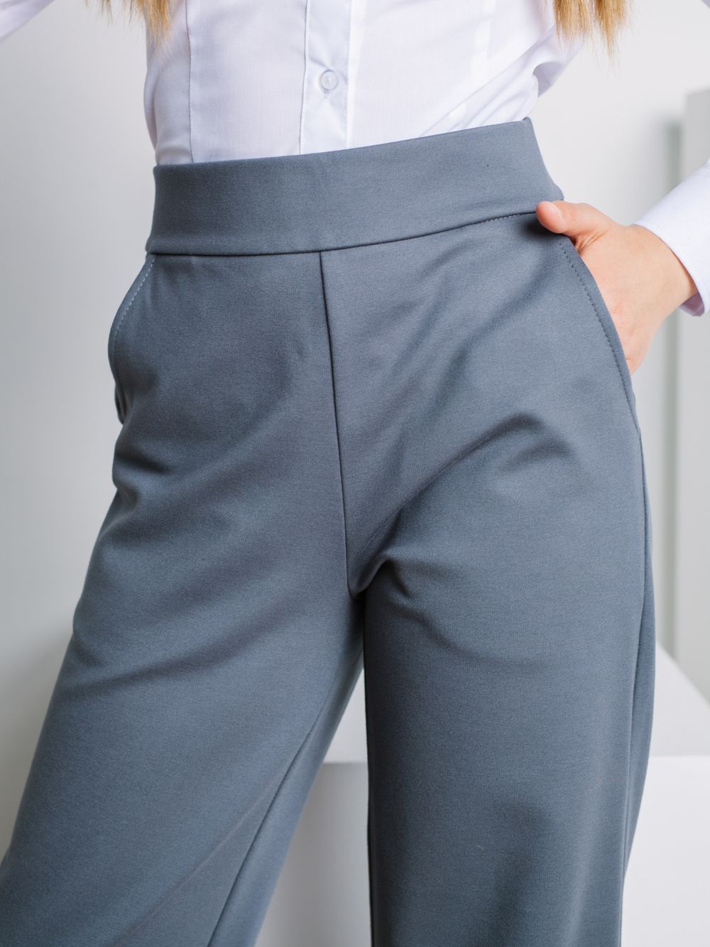 Брюки "Серые" для девочки 7+