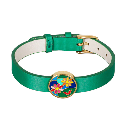 Браслет Fiore Luna на кожаном зеленом ремешке CB03790-2 G