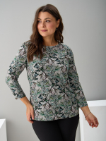 Лонгслив ЛНв-306/меланжорхидея-тропики