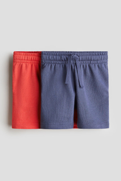 H&M Набор из 2 хлопковых шорт, темно-синий