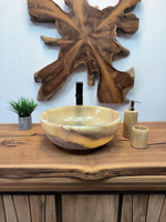 Раковина из оникса Bowl Yellow BO-65706 40*40*15 из натурального камня