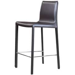 Полубарный стул Barrie 65 см коричневая кожа