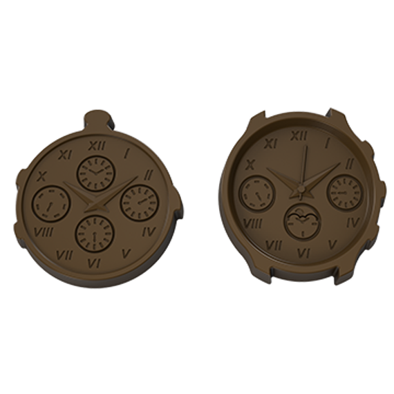 1087 | Форма для шоколадных изделий "Часы" (275*135 мм)