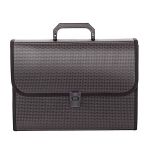 Портфель inФОРМАТ А4 черный пластик 950 мкм оторочка ручка 13 отд. замок