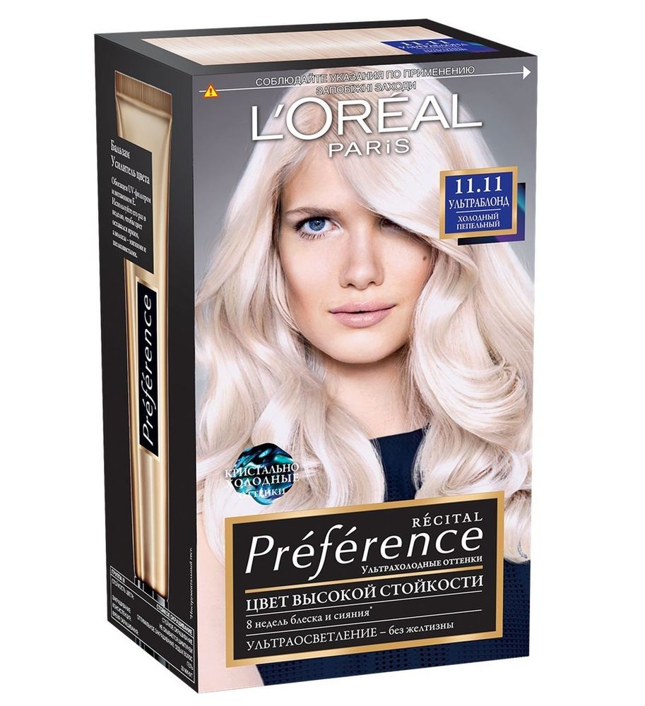 L&#39;Oreal Paris Краска для волос Preference Recital, тон №11.11, Холодный пепельный, 40 мл