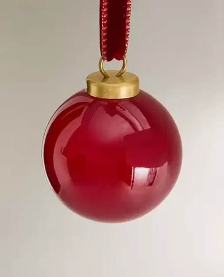 ZARA HOME УКРАШЕНИЕ ДЛЯ РОЖДЕСТВЕНСКОЙ ЁЛКИ В ФОРМЕ ШАРА, КРАСНЫЙ