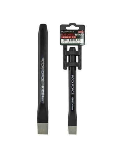 Зубило с шестигранным основанием 19мм (L-203мм),на пластиковом держателе RockForce##Rock FORCE RF-60219203H