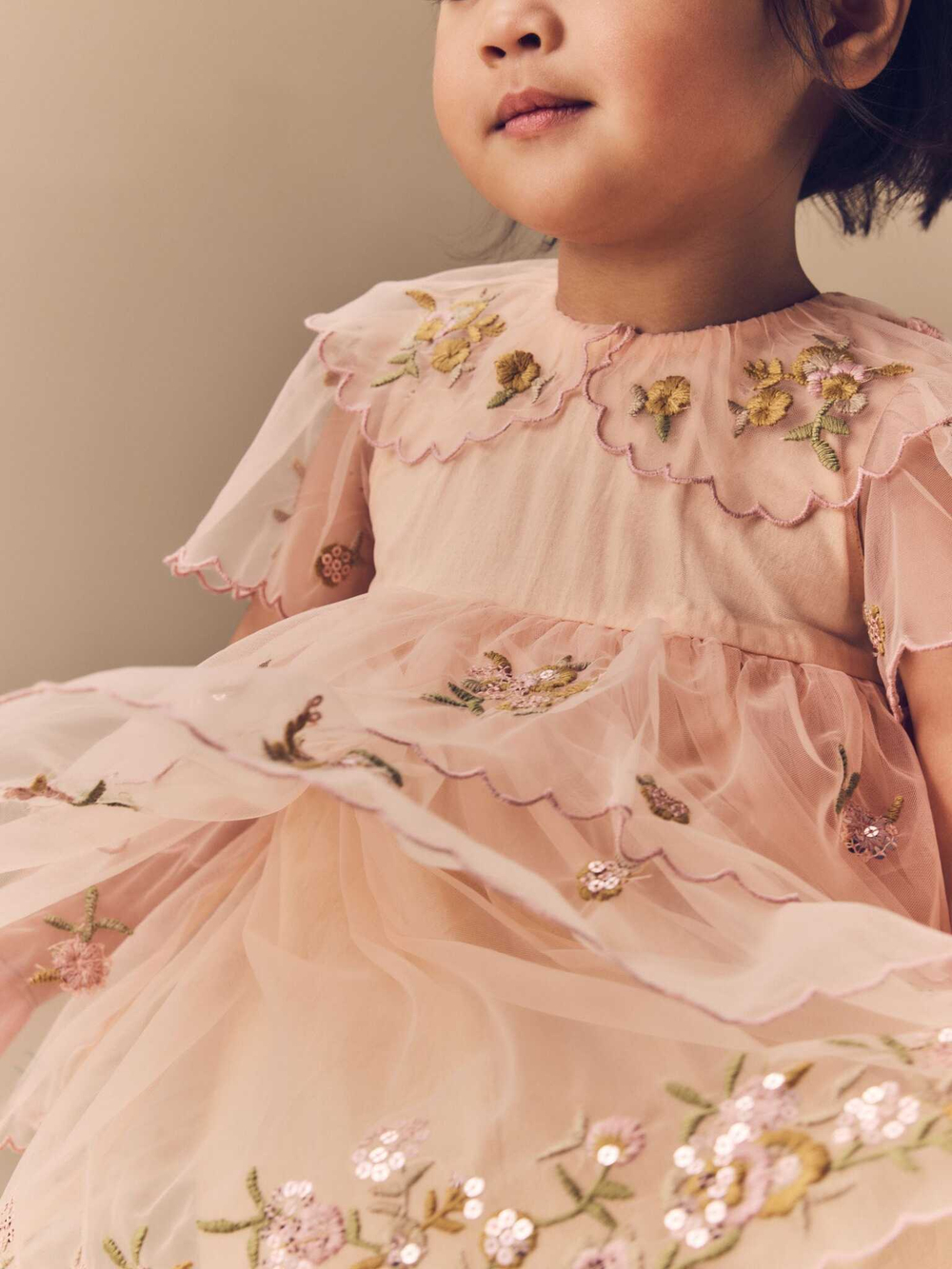 Платье для девочки Next E54-786, Персиковый