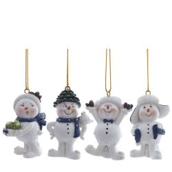 GAEM Фигурка декоративная подвесная "Снеговик", L3,5 W2,5 H6 см, 4в.