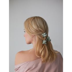 Набор из 4 шелковых резинок для волос мятного цвета из коллекции Essential