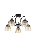 Люстра потолочная FIONA  E27*5*60W черный, бронза